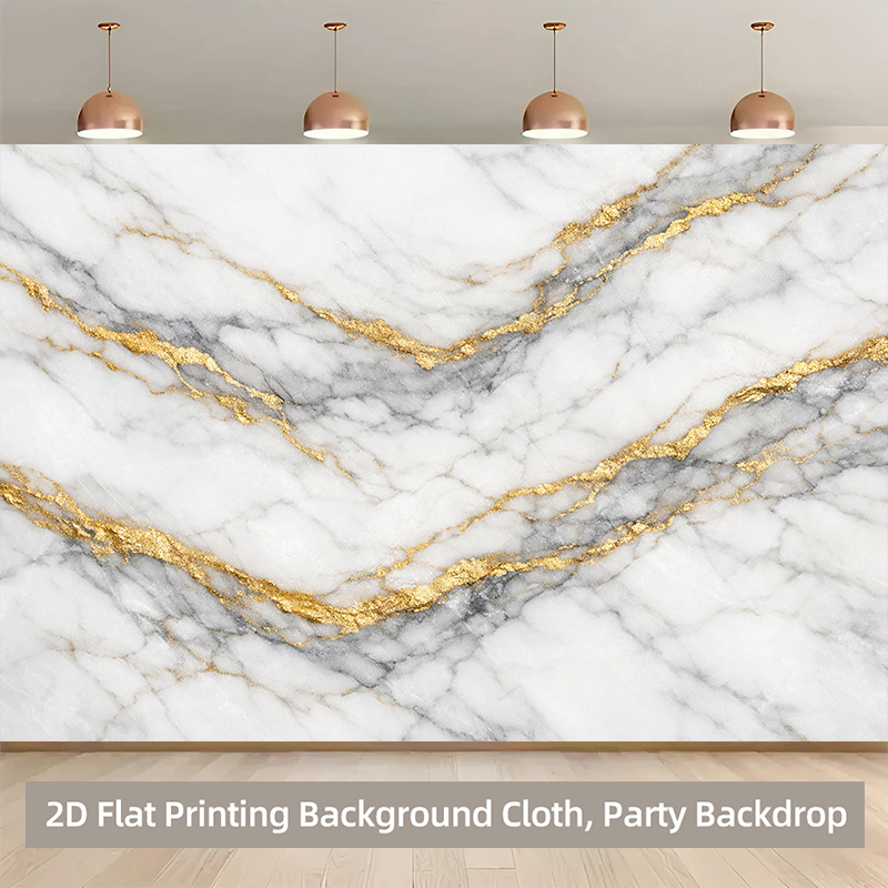 Marble Surface Backdrop with Golden Textures for Events